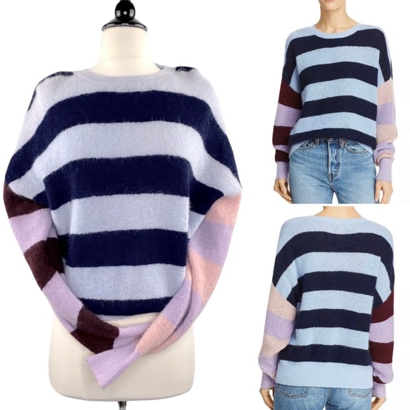 Parker NY Multicolor Striped Mohair Blend Sweater. Size S - Picture 12 of 14